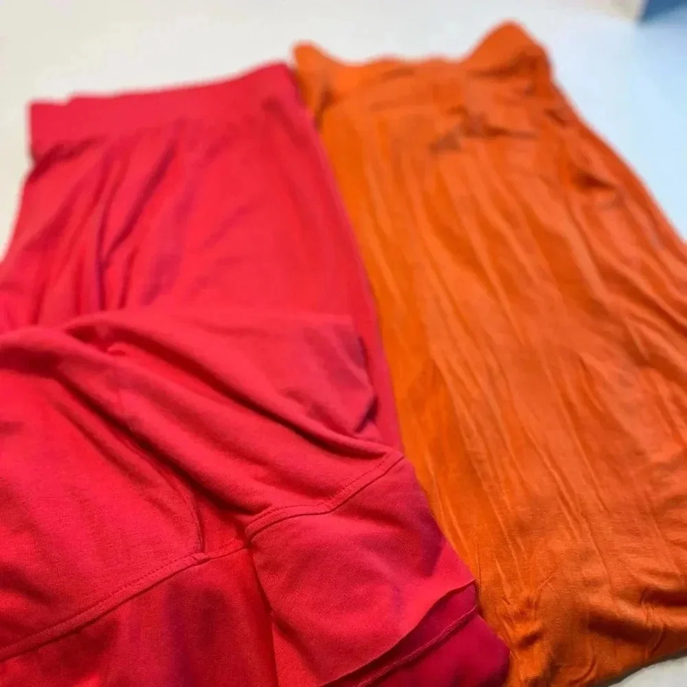 Women’s high low skirts. Giuliana skirt. Pink wrap ruffle lined pencil skirt. - Picture 3 of 16